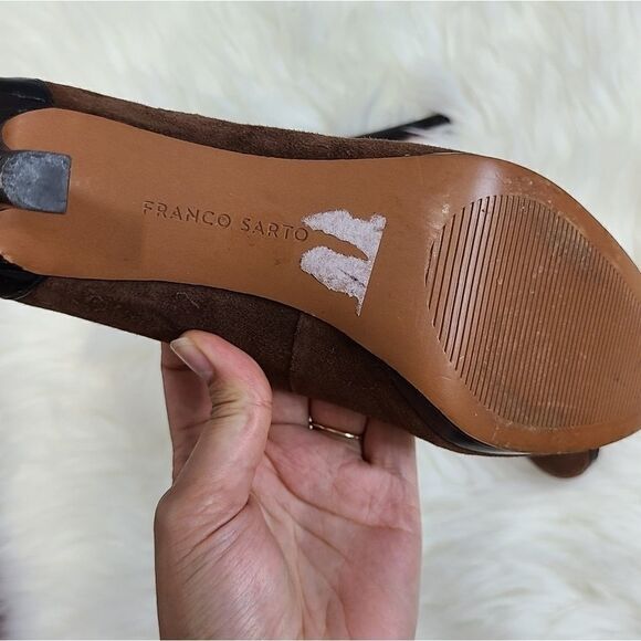 Franco Sarto Brown Leather Pumps Size 8 - Picture 9 of 11